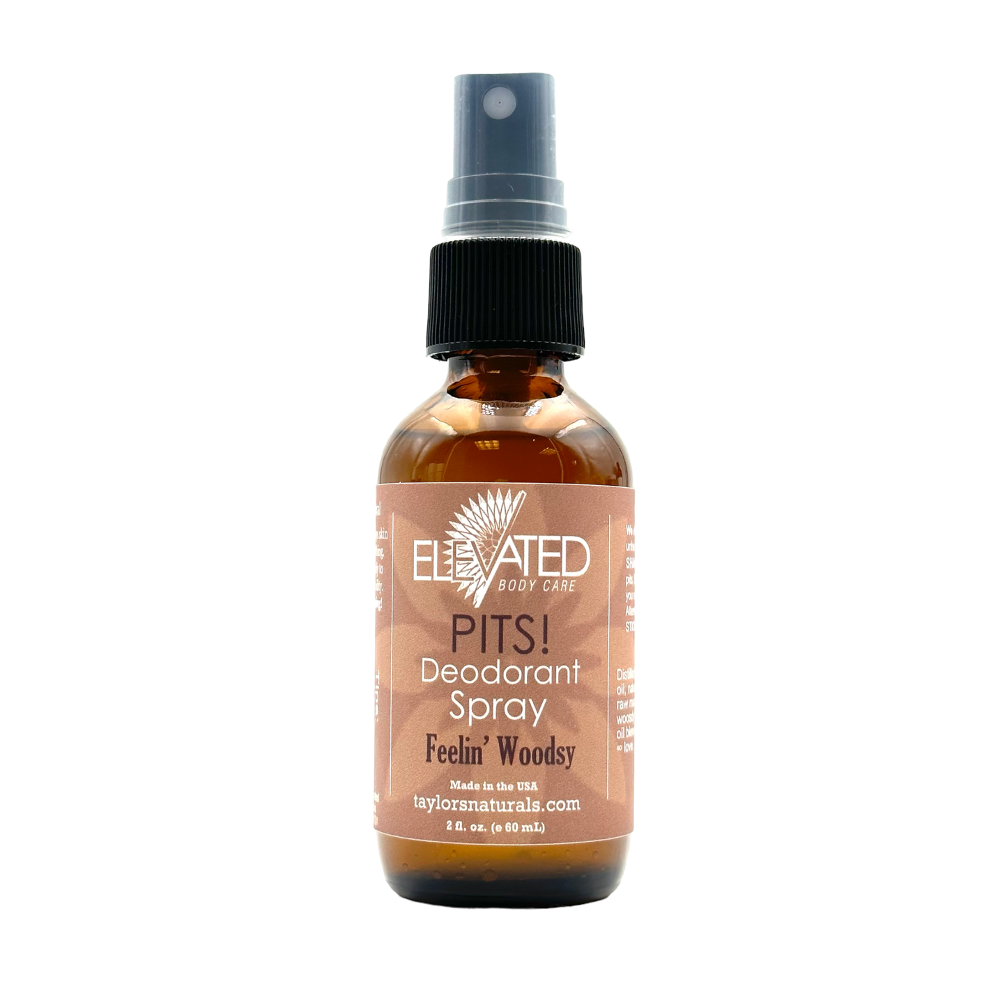 ELEVATED - PITS! Natural SPRAY Deodorant - 2oz or REFILL