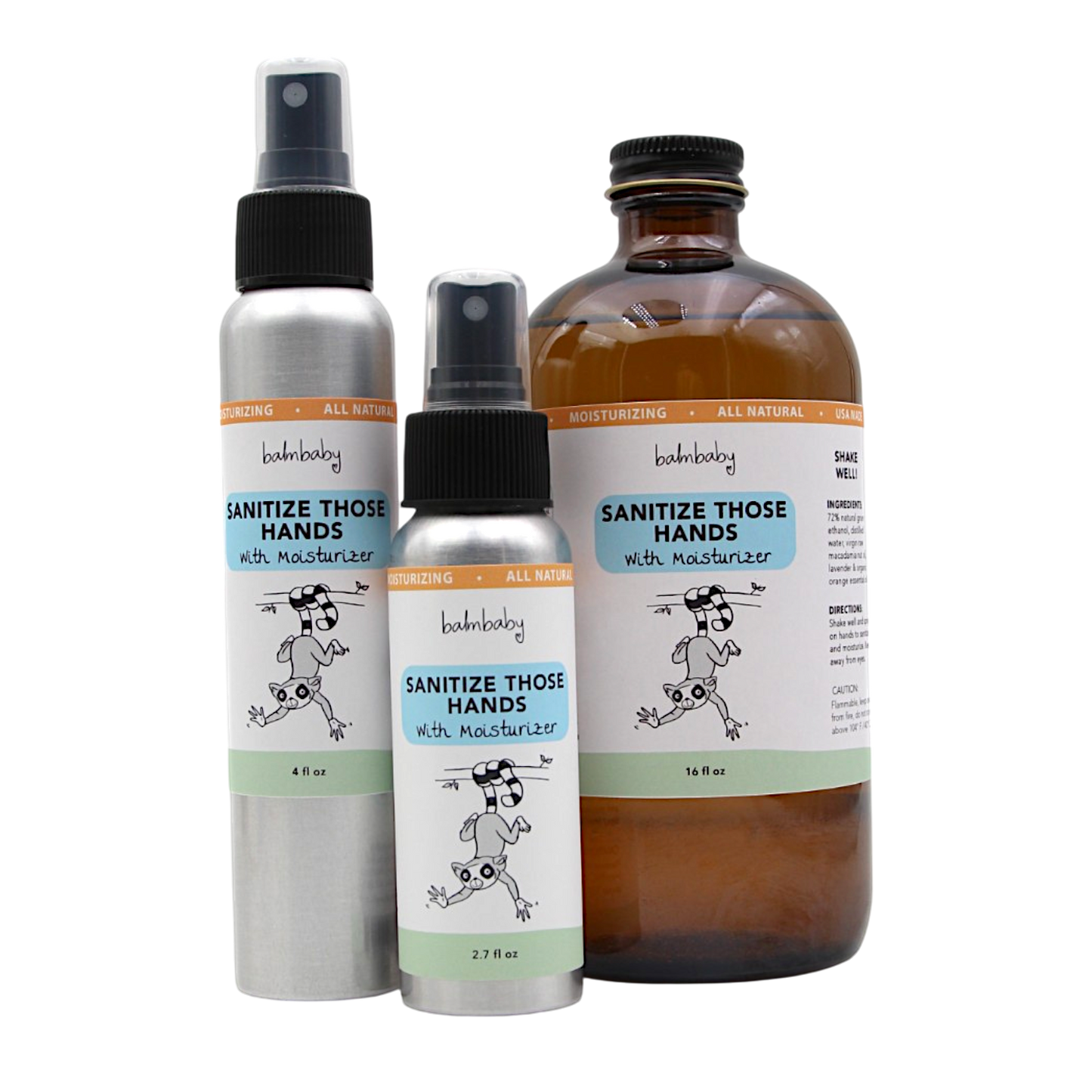 Sanitize those Hands w/ Moisturizer - 4oz, 8oz, or 16oz (REFILL)