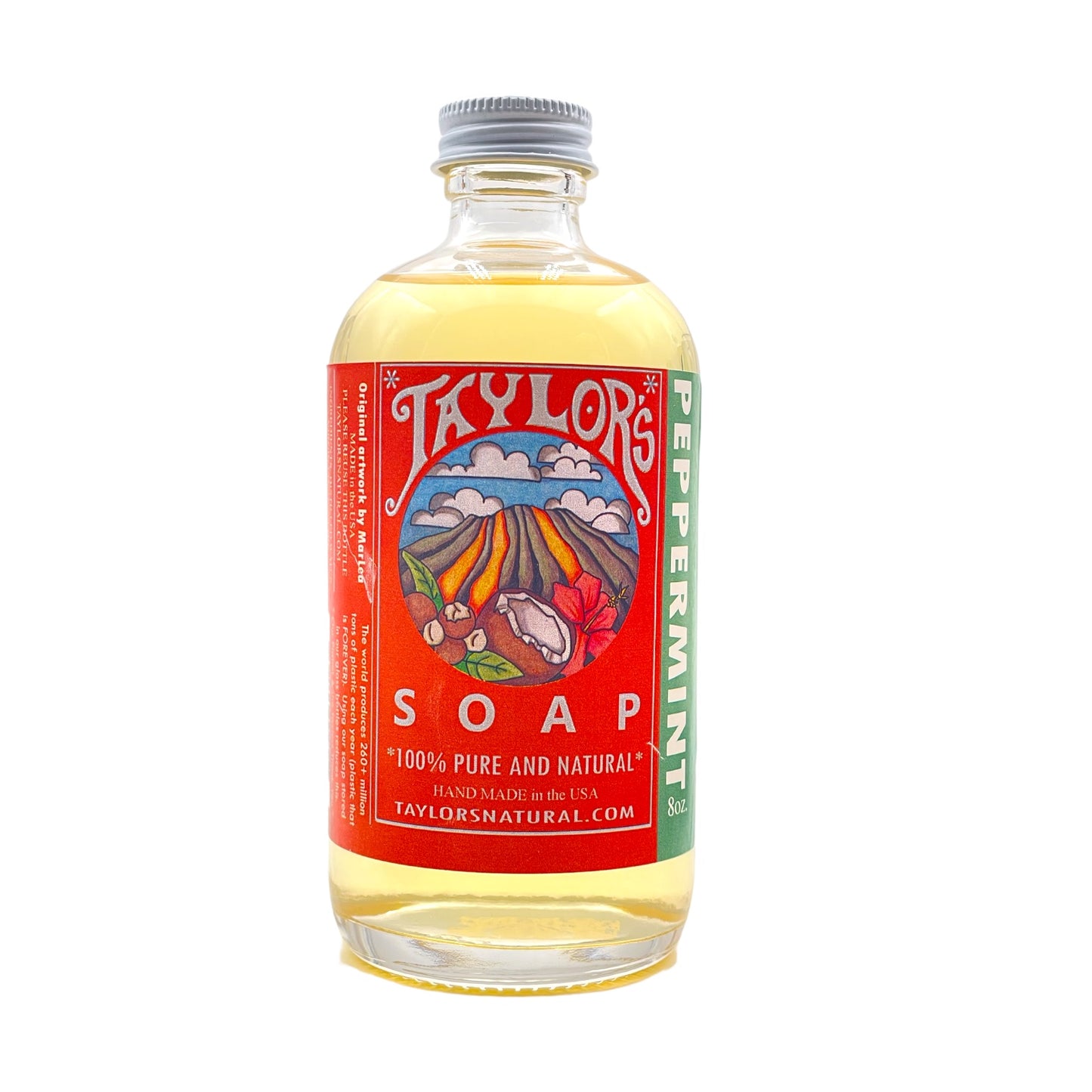 Liquid Castile Soap* ALL Purpose in glass* Plastic-FREE * Zero-Waste - 8oz