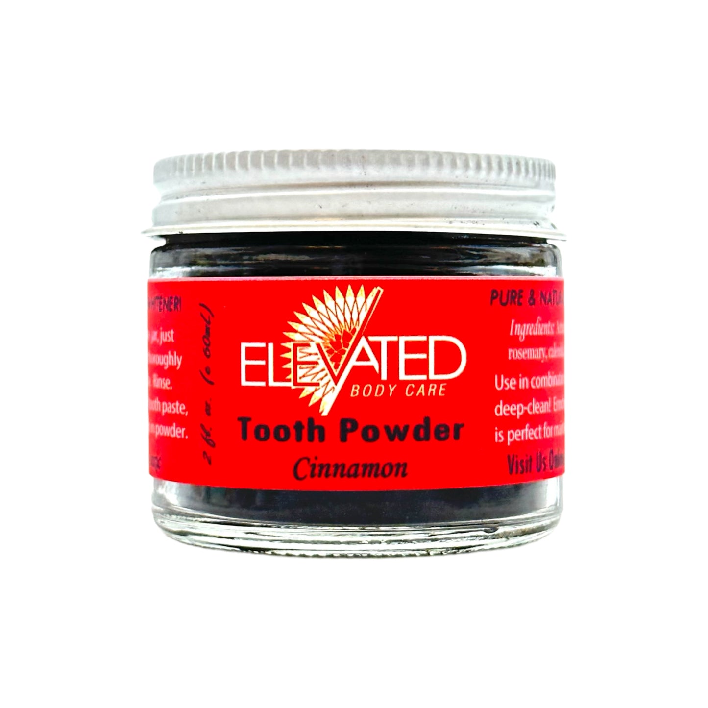 ELEVATED - TOOTH Powder - Plastic FREE jar 2oz