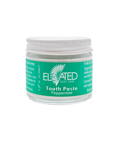 ELEVATED - Natural Toothpaste - Plastic FREE jar *Fluoride FREE & Chemical FREE