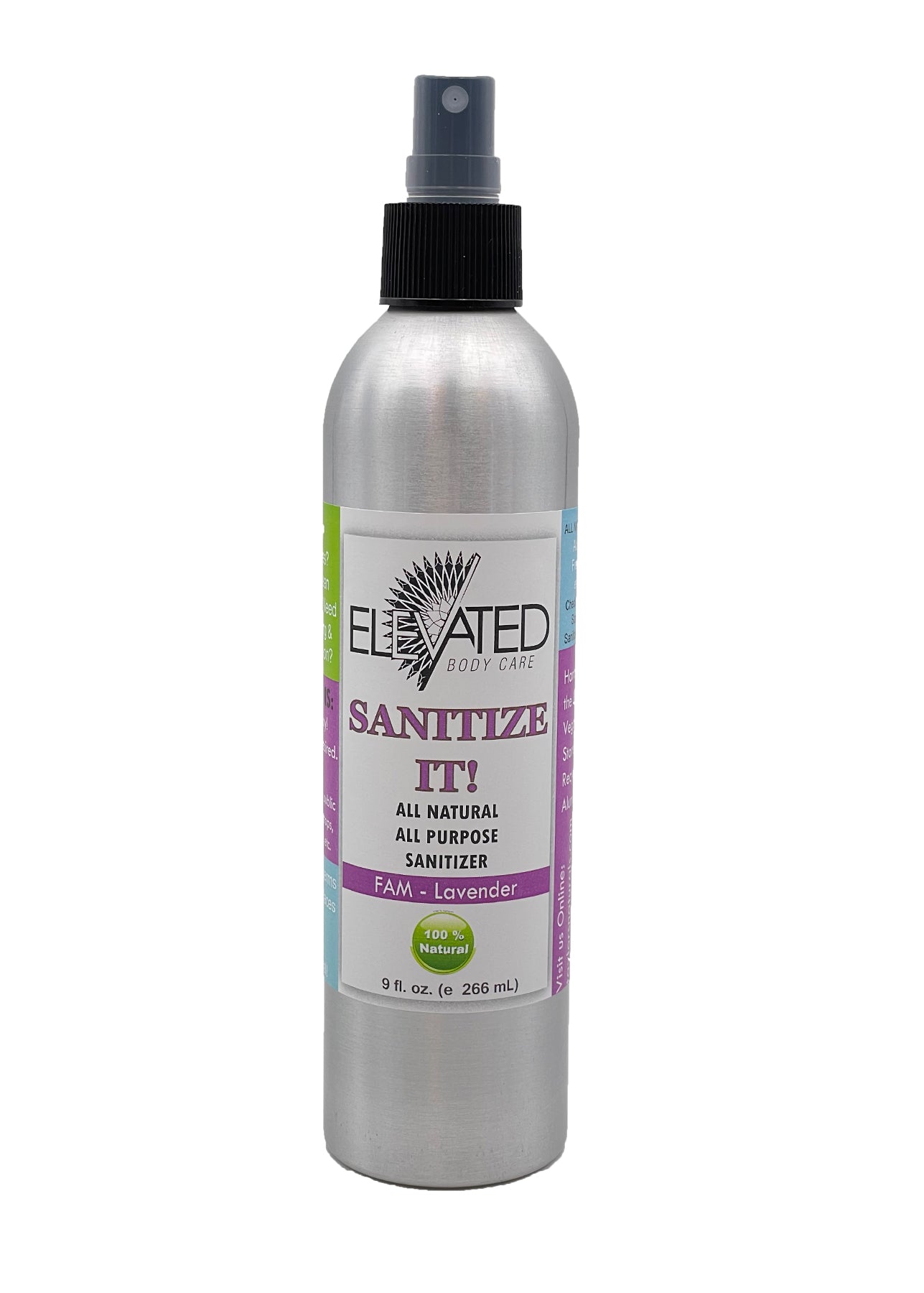 SANITIZE IT! Natural Household, Car & Surface Sanitizer Travel OR Family Size