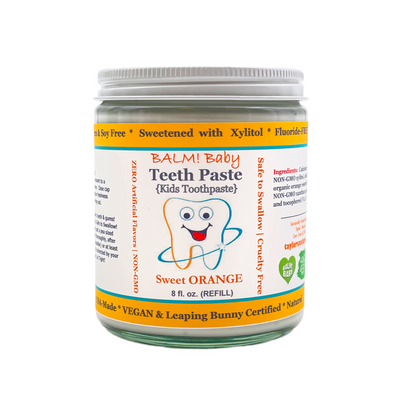 BALM! Baby - Teeth Paste Natural Kids Toothpaste w/ xylitol - Plastic Free jar