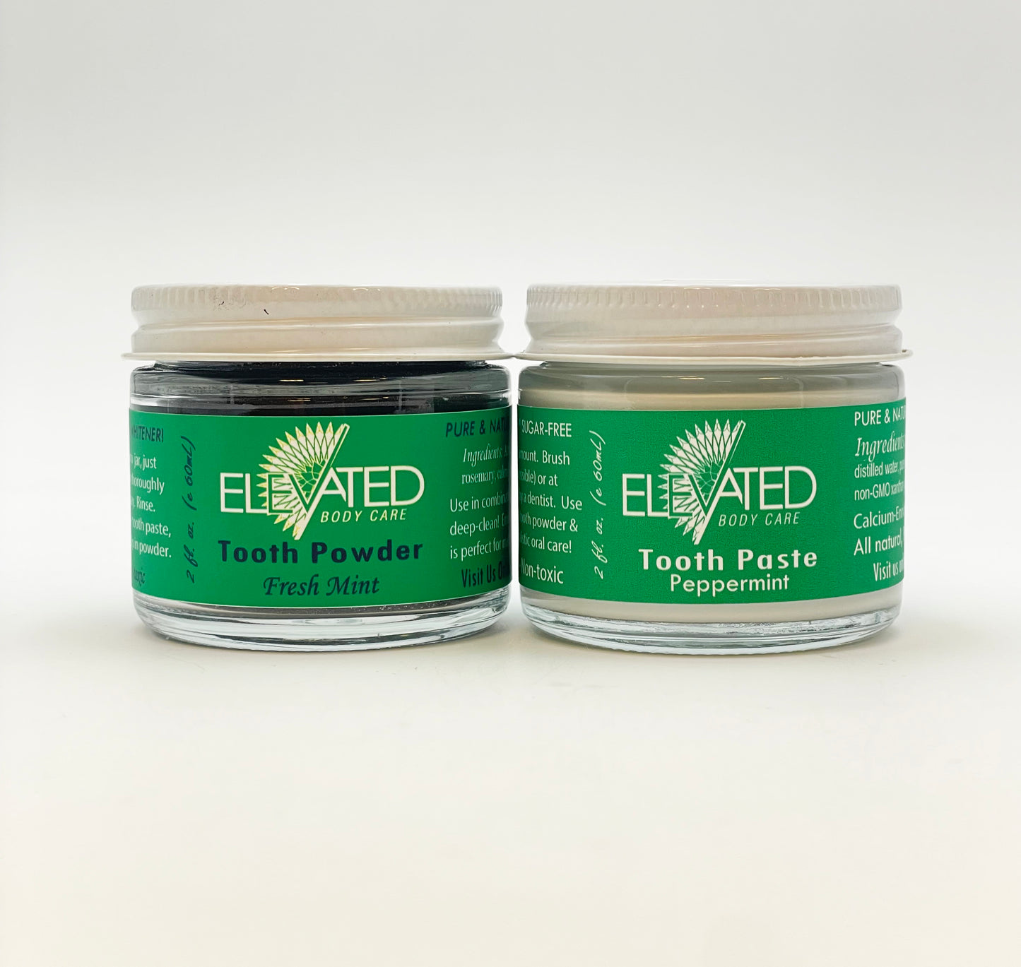 ELEVATED - TOOTH Powder - Plastic FREE jar 2oz