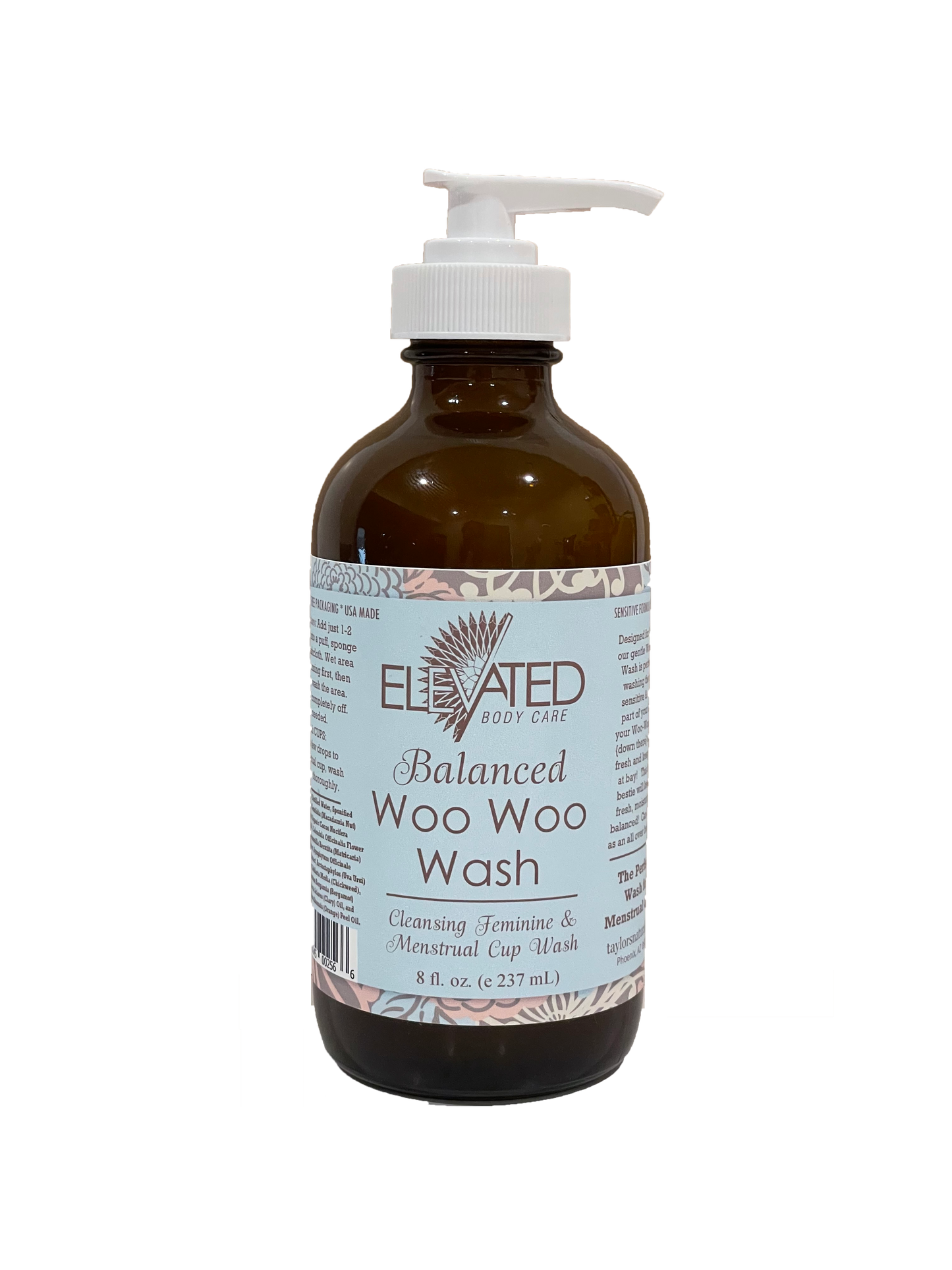 ELEVATED - Woo Woo Wash * Natural Feminine Wash (Glass Bottle)