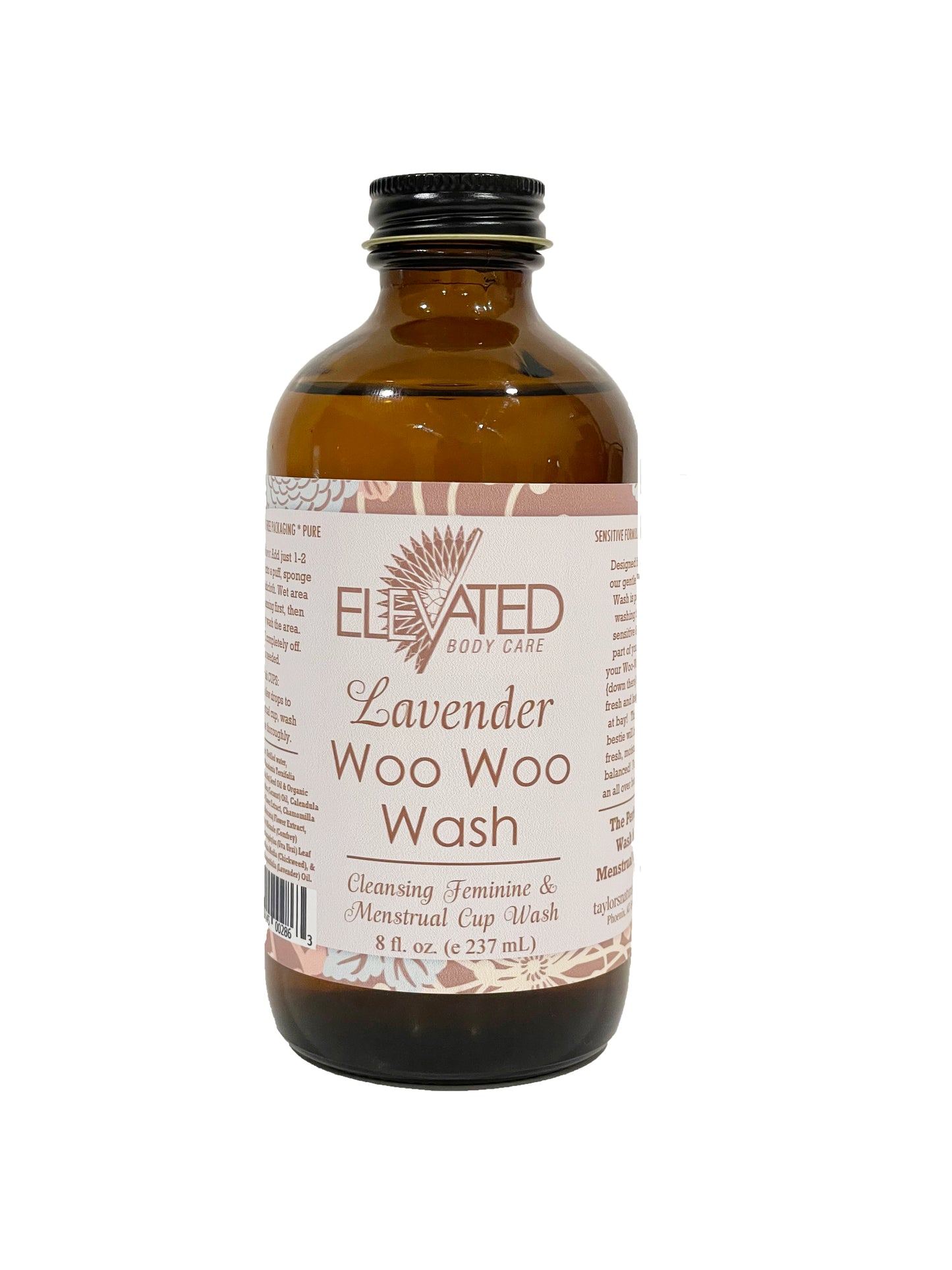 ELEVATED - Woo Woo Wash * Natural Feminine Wash (Glass Bottle)