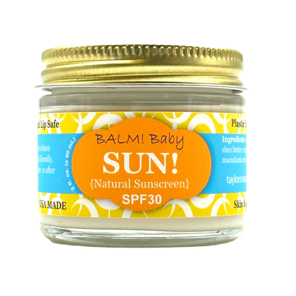 BALM! Baby - SUN 30SPF Natural Mineral Sunscreen- (2oz glass jar)