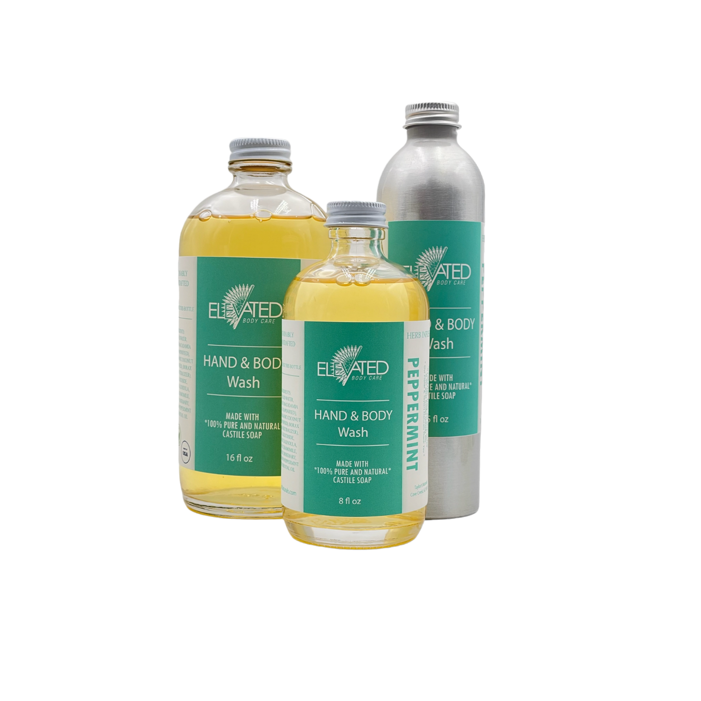 ELEVATED - Herbal Hand & Body Wash - Glass or Aluminum