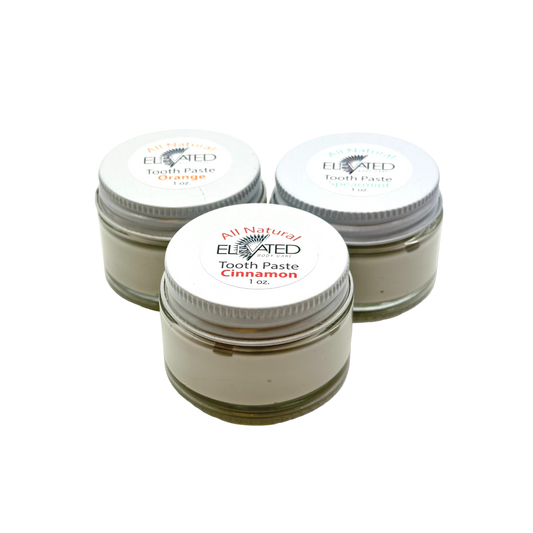 ELEVATED - Natural ToothPaste - Plastic FREE jar *Fluoride FREE & Chemical FREE * SAMPLE Size
