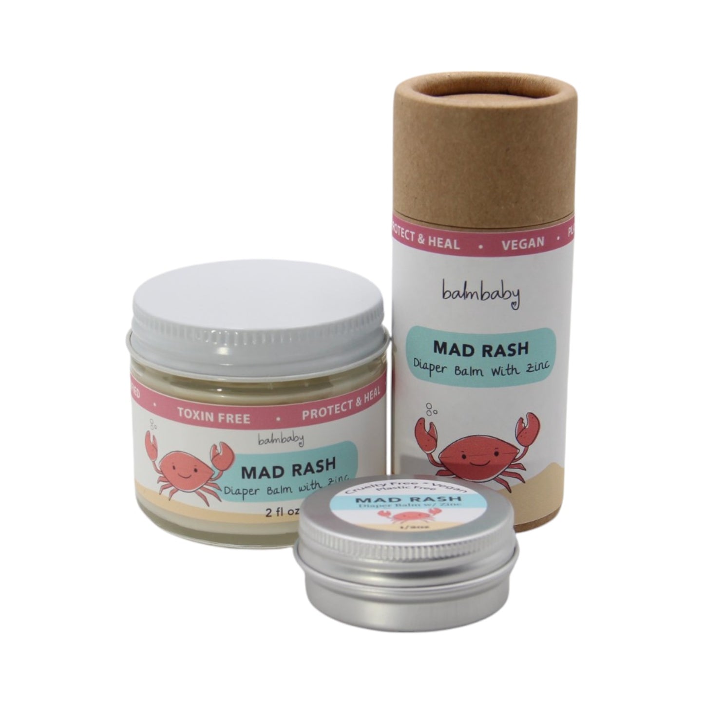 Mad Rash Diaper Cream w/Zinc (1/2 oz sample/travel size)