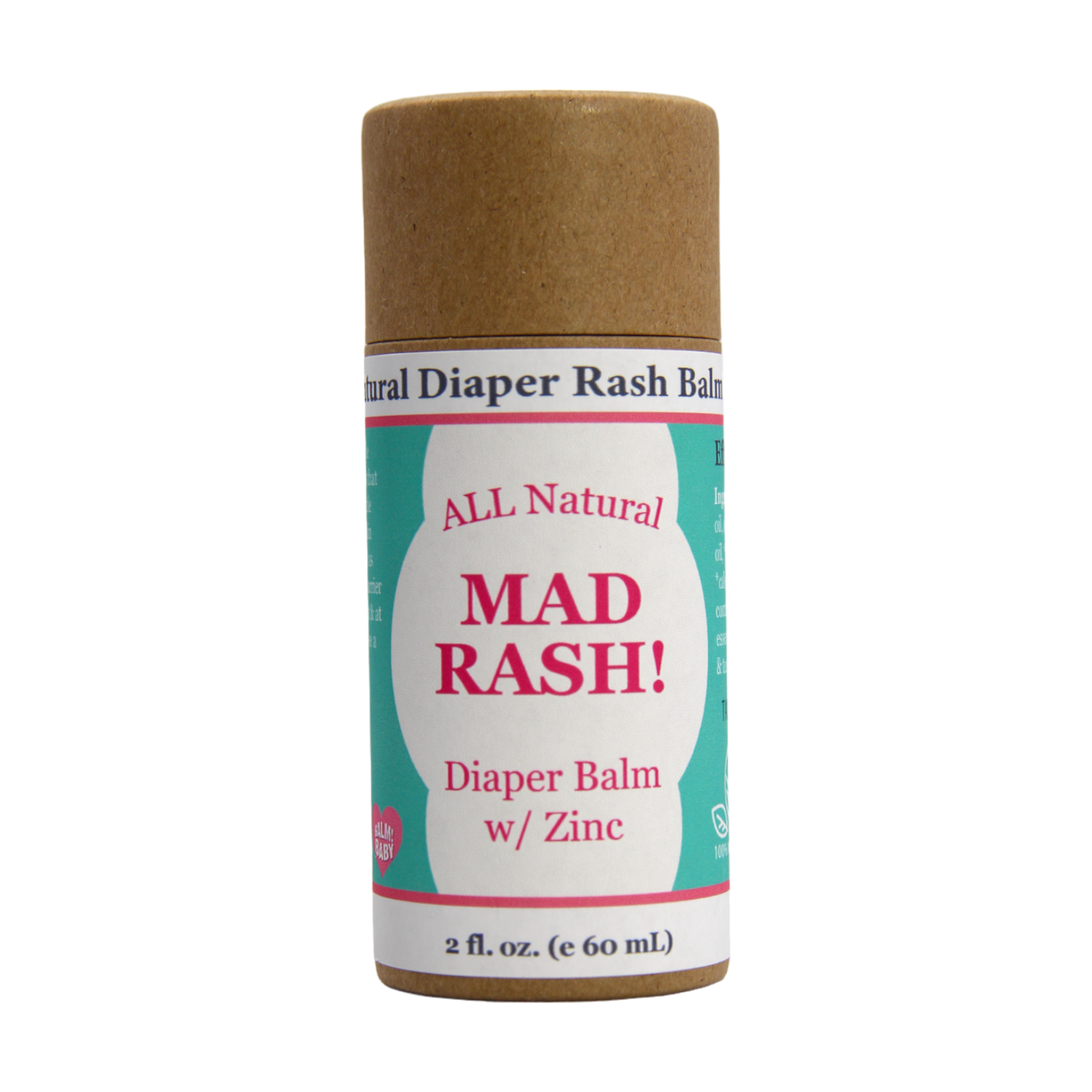 BALM! Baby - MAD RASH Diaper Balm with natural, protecting zinc in BIODEGRADABLE STICK