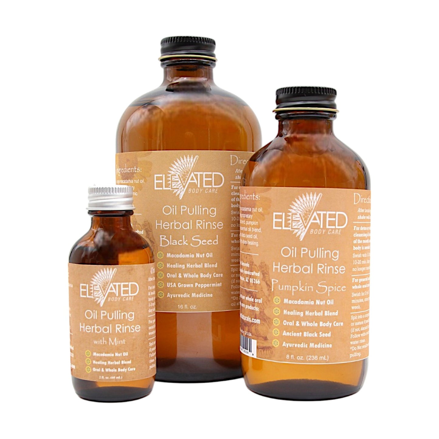 ELEVATED - Oil Pulling Herbal Rinse Ayurvedic Teeth Whitening & Detox