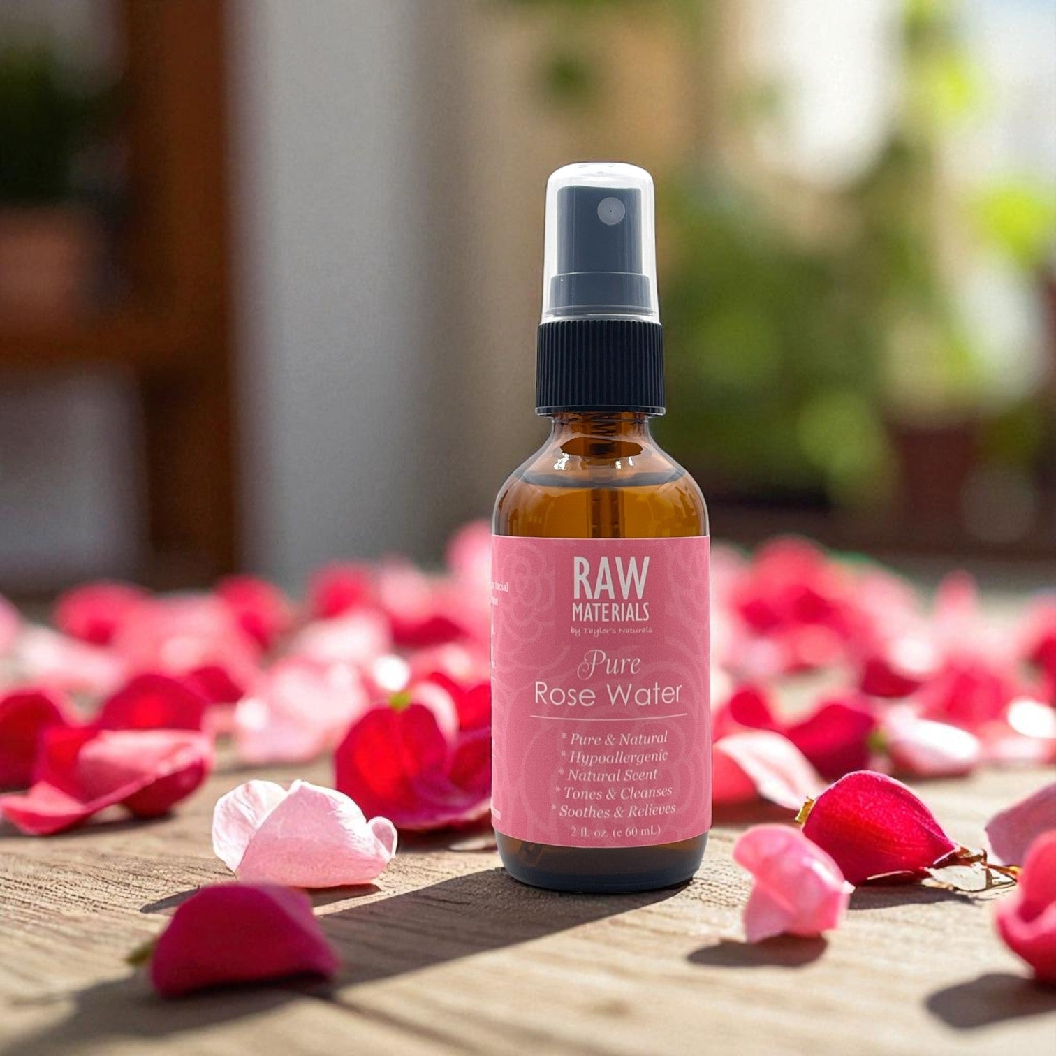 Rose Water - 100% Pure (2oz, 4oz, 8oz, or 16oz) TAYLOR'S NATURALS Rose Water - 100% Pure (2oz, 4oz, 8oz, or 16oz) TAYLOR'S NATURALS