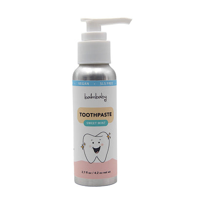 Kids Natural Fluoride Free Toothpaste in Bottle with Pump