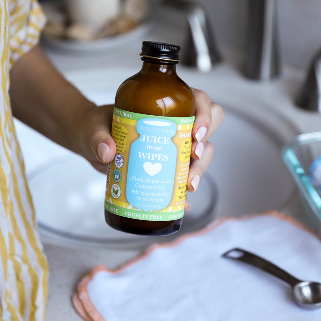 JUICE THOSE WIPES - Natural Cloth or Disposable Wipes Concentrate Solution