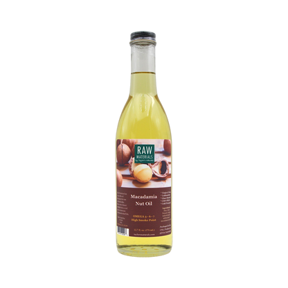RAW Materials - Macadamia Nut Oil Virgin Pure GMO FREE  - 12.7oz
