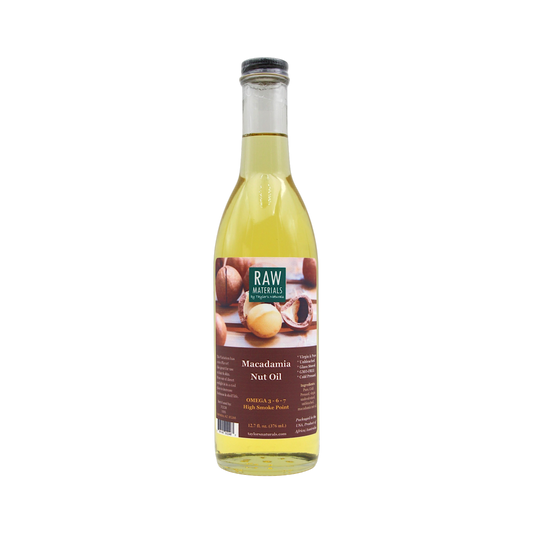 RAW Materials - Macadamia Nut Oil Virgin Pure GMO FREE  - 12.7oz