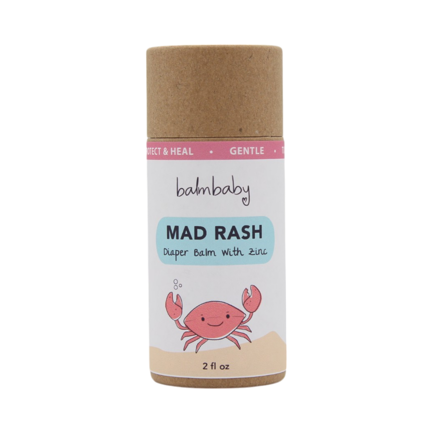 MAD RASH Diaper Ointment with natural, protecting zinc in BIODEGRADABLE STICK