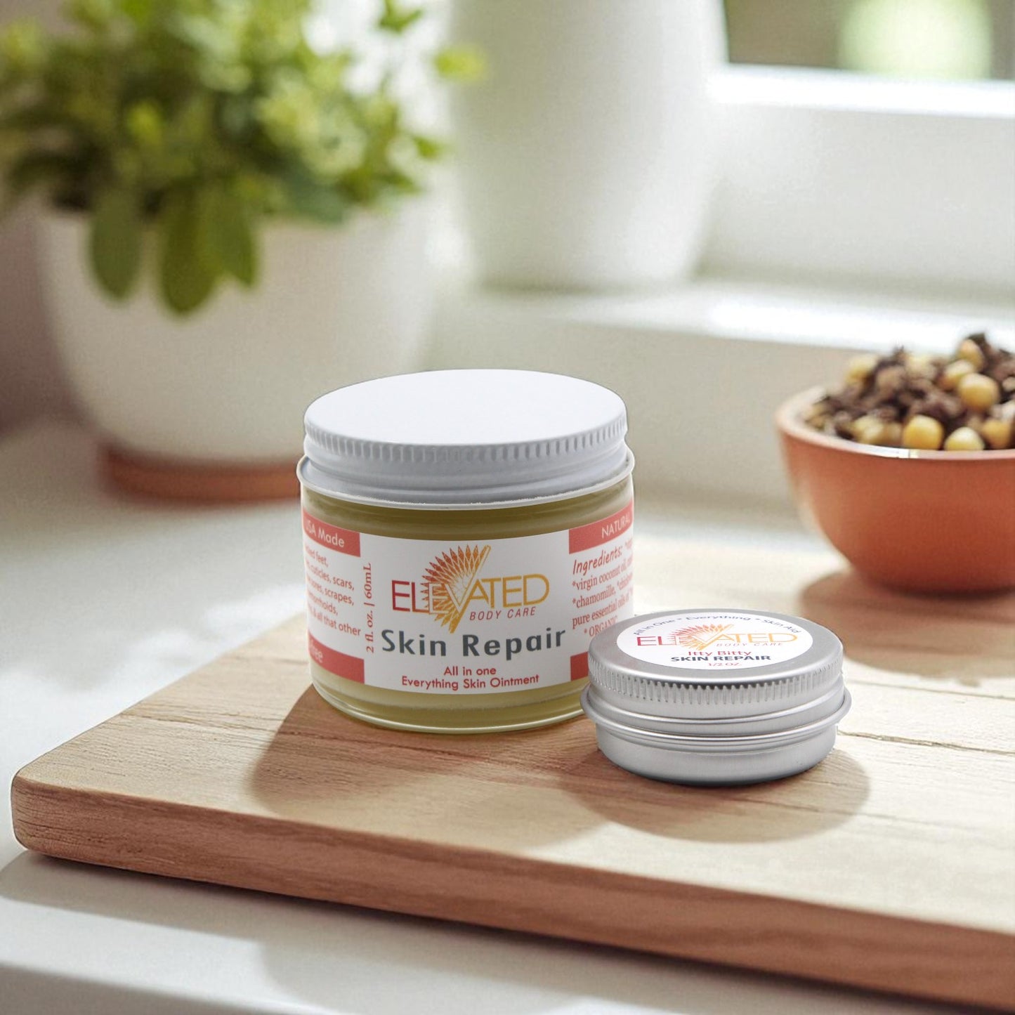ELEVATED - Skin Repair (TRAVEL) Itty Bitty  / All Purpose Skin Aid  (1/2oz tin)