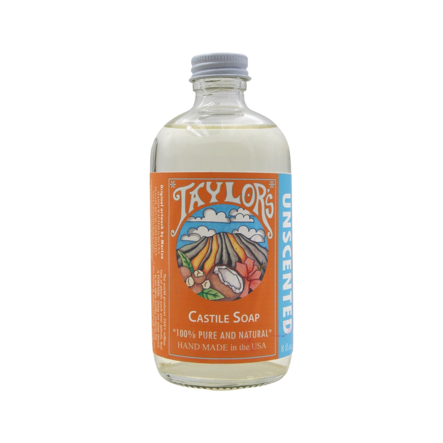 Liquid Castile Soap* ALL Purpose in glass* Plastic-FREE * Zero-Waste  - 8oz