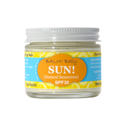 BALM! Baby - SUN! Natural Mineral Sun Protection - (2oz glass jar)