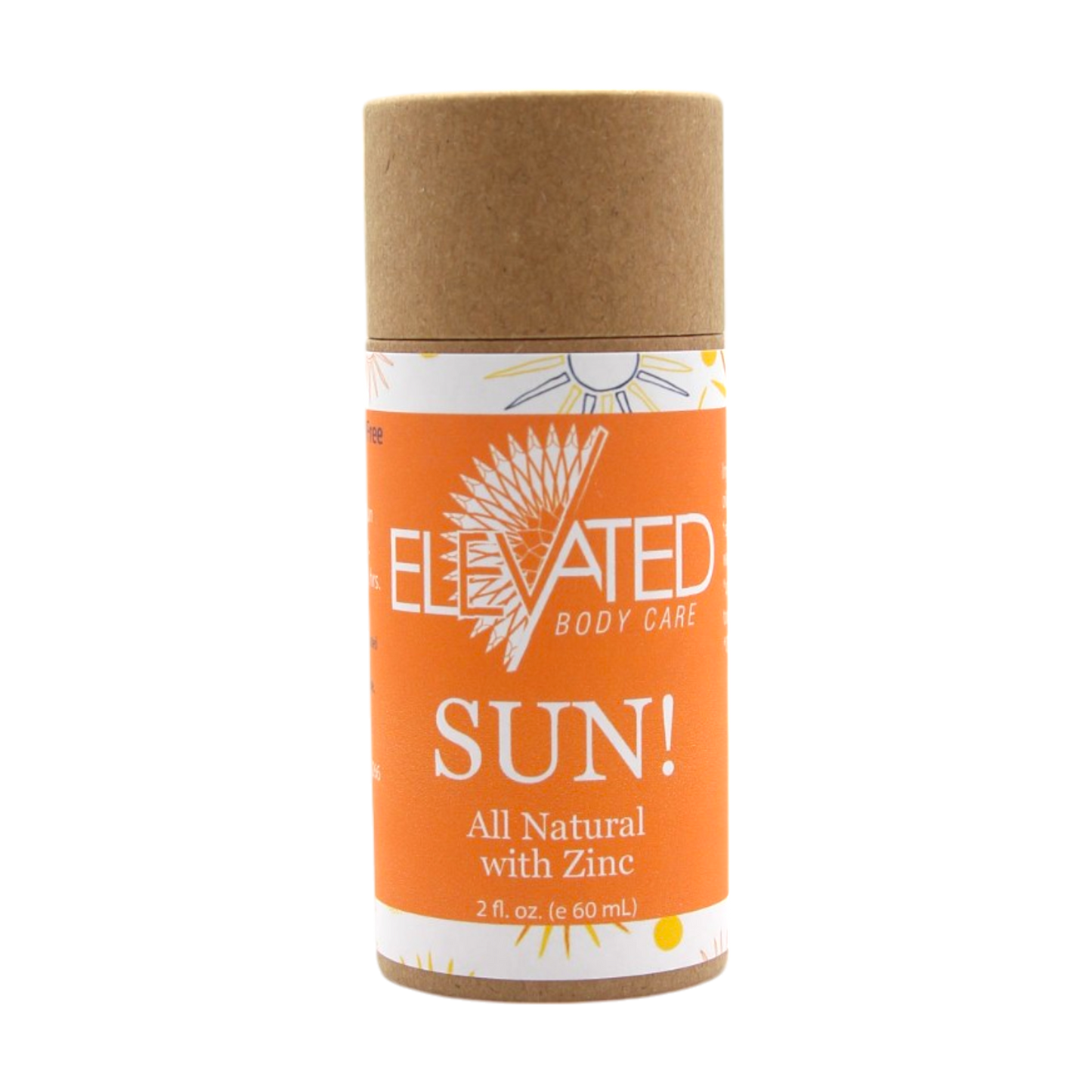 ELEVATED - SUN! STICK Natural Zinc Shield  (biodegradable eco stick)