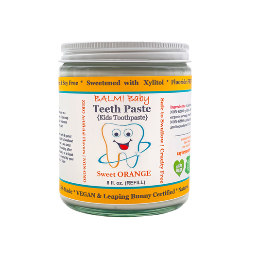 *REFILL* of BALM! Baby - Teeth Paste Natural Kids Tooth Paste w/ xylitol - Plastic Free jar