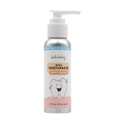 Kids Natural Fluoride Free Toothpaste in Bottle with Pump