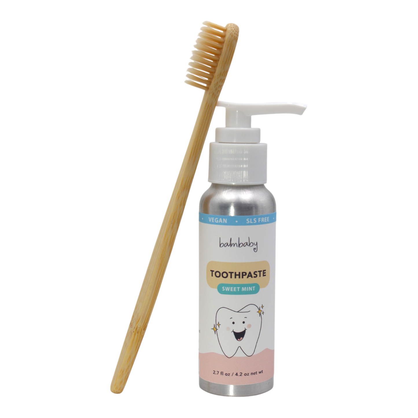 Kids Natural Fluoride Free Toothpaste in Bottle with Pump