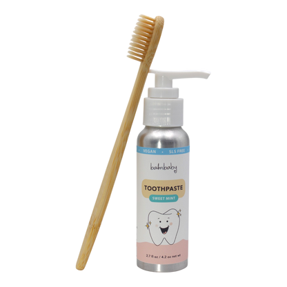 Kids Natural Fluoride Free Toothpaste in Bottle with Pump