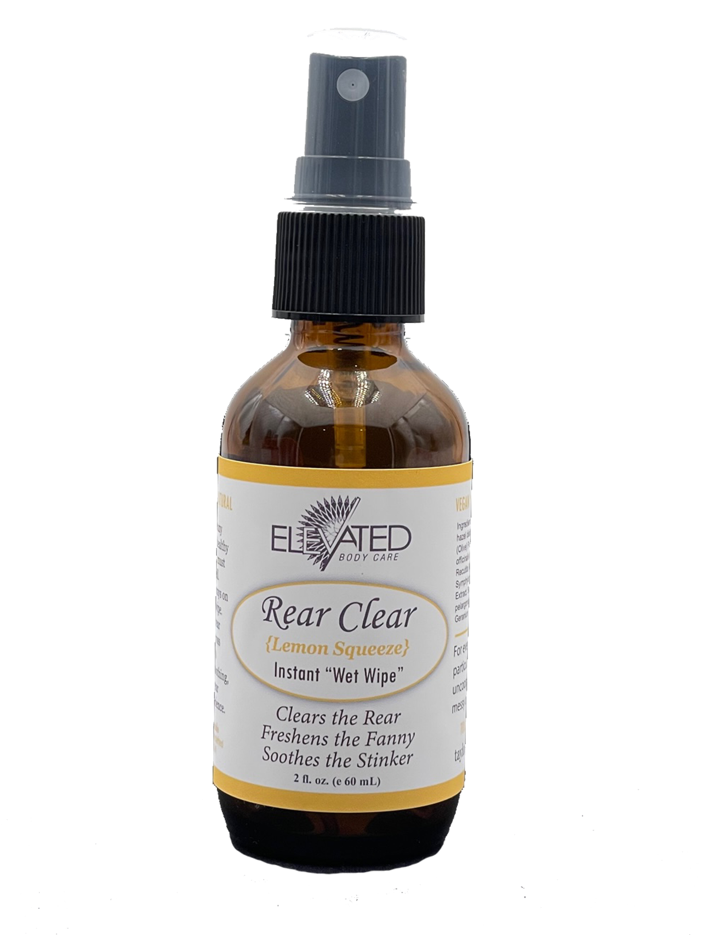 ELEVATED - Rear Clear Spray - Toilet Paper Spray • Instant "wet-wipe"