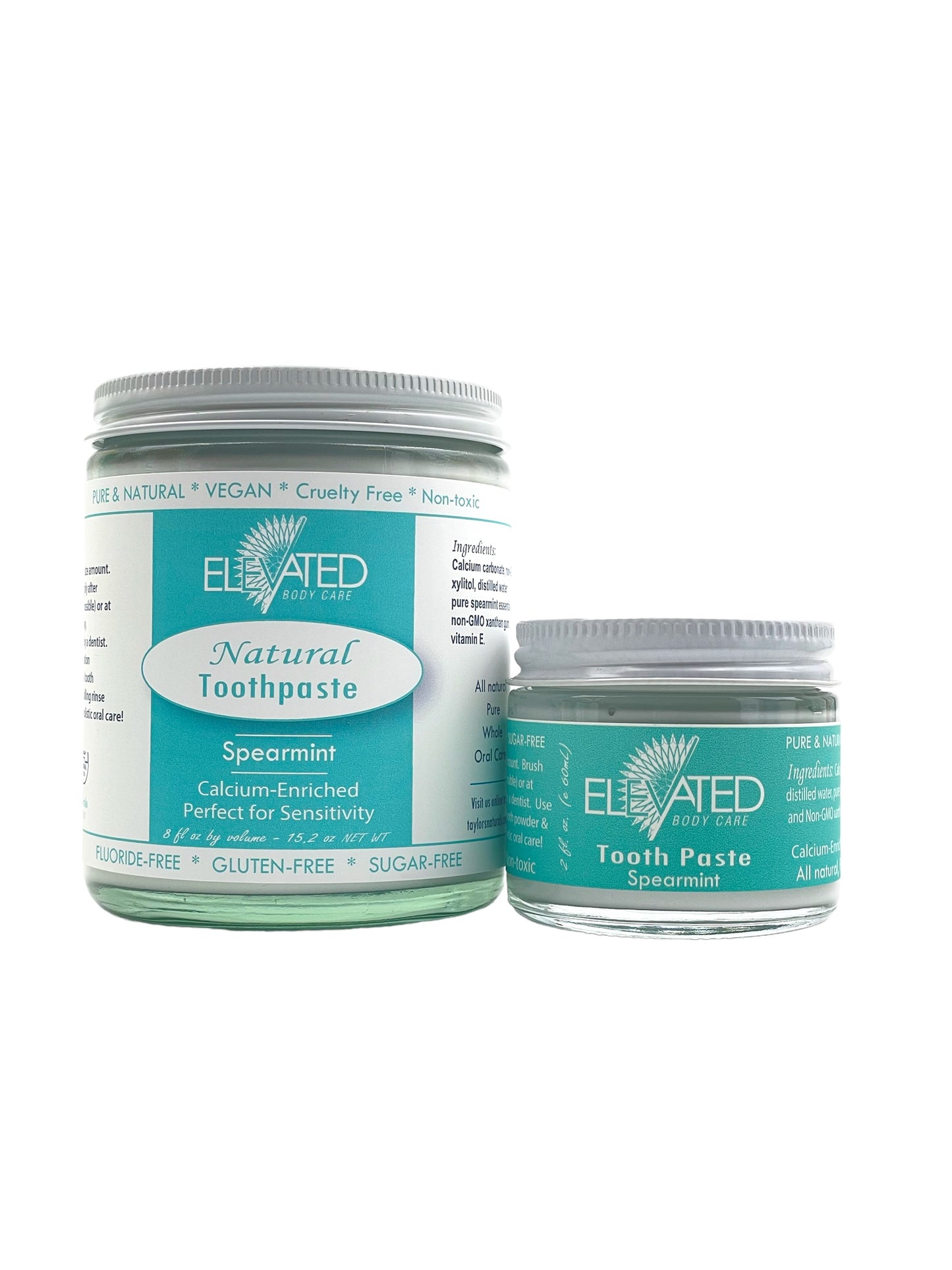 REFILL * ELEVATED - Natural Toothpaste - Plastic FREE jar *Fluoride FREE & Chemical FREE