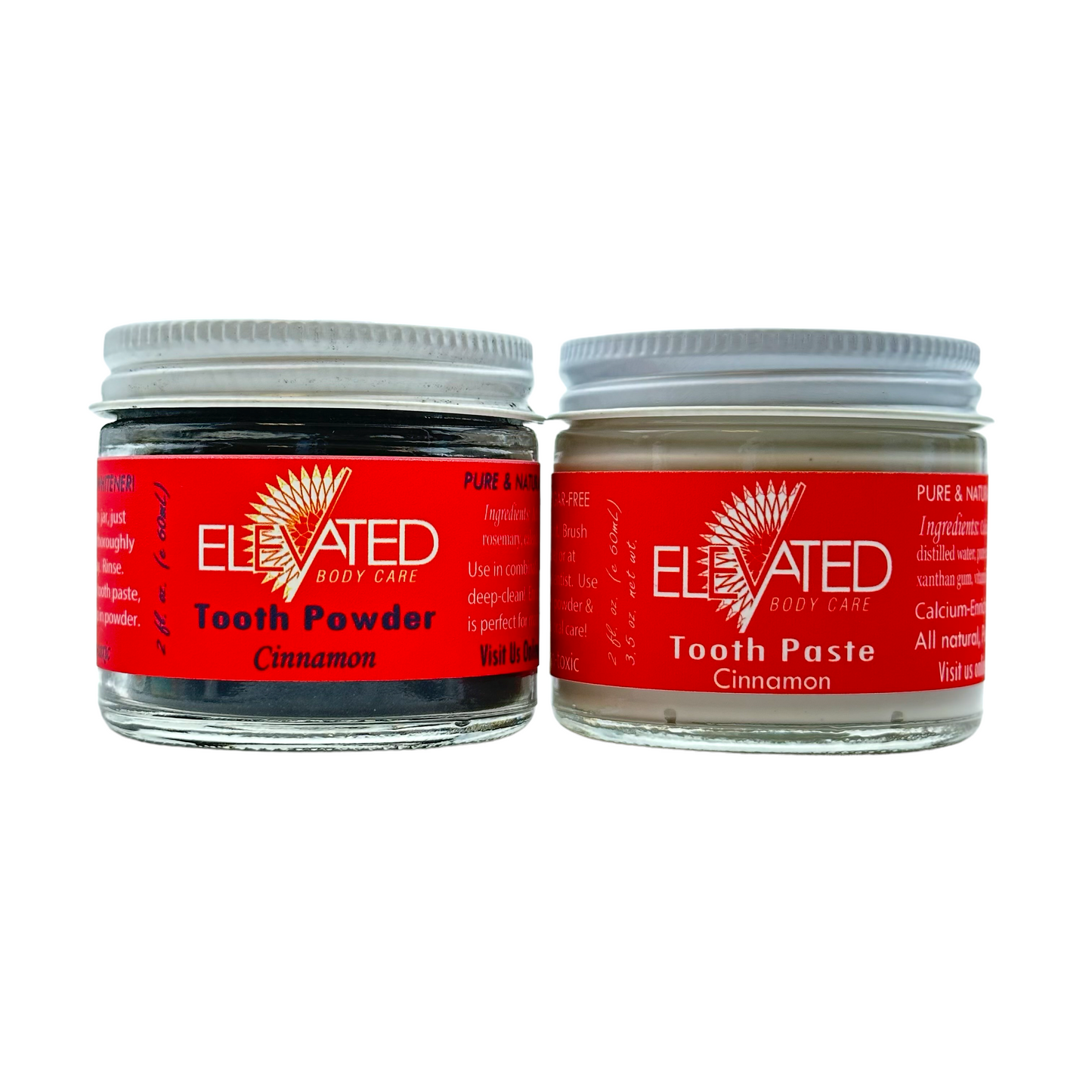 ELEVATED - TOOTH Powder - Plastic FREE jar 2oz