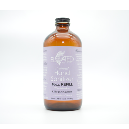 REFILL (No Sprayer) of ELEVATED - Hand Sanitizer w/ moisturizer - 4oz., 8oz. or 16oz.