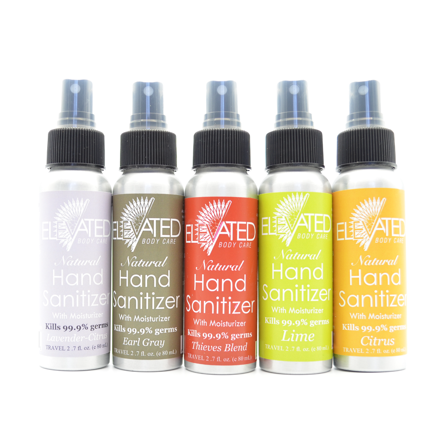 ELEVATED - Natural Hand Sanitizer - with moisturizer; Choose Size & Scent