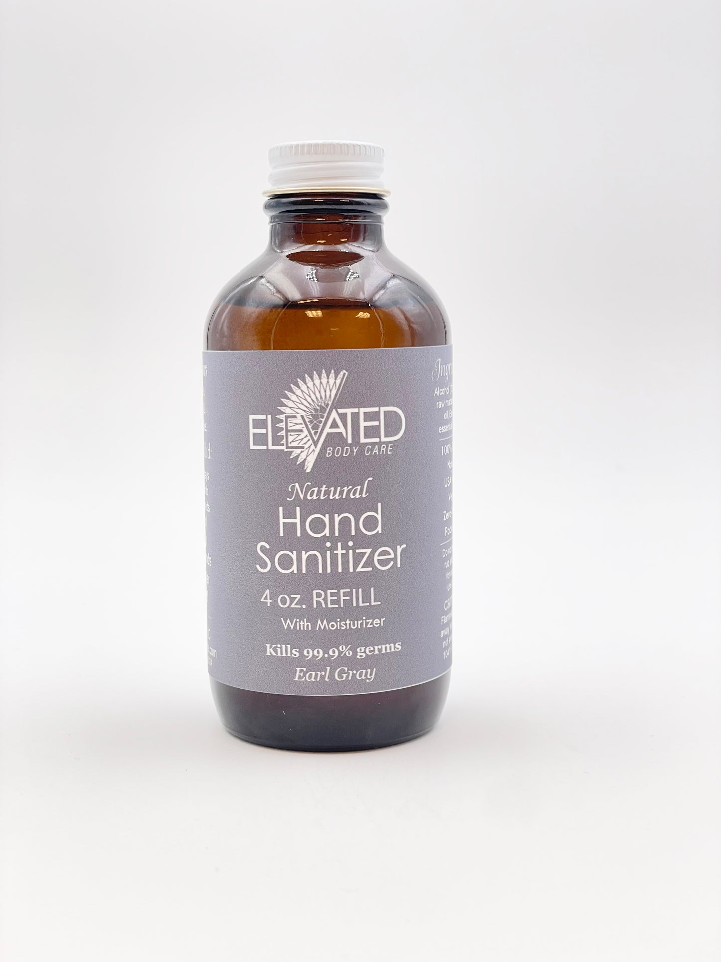 REFILL (No Sprayer) of ELEVATED - Hand Sanitizer w/ moisturizer - 4oz., 8oz. or 16oz.