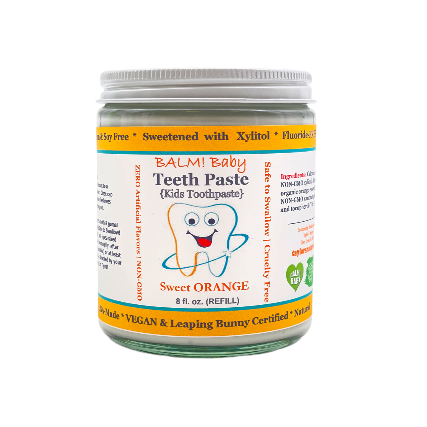 BALM! Baby - Teeth Paste Natural Kids Toothpaste w/ xylitol - Plastic Free jar